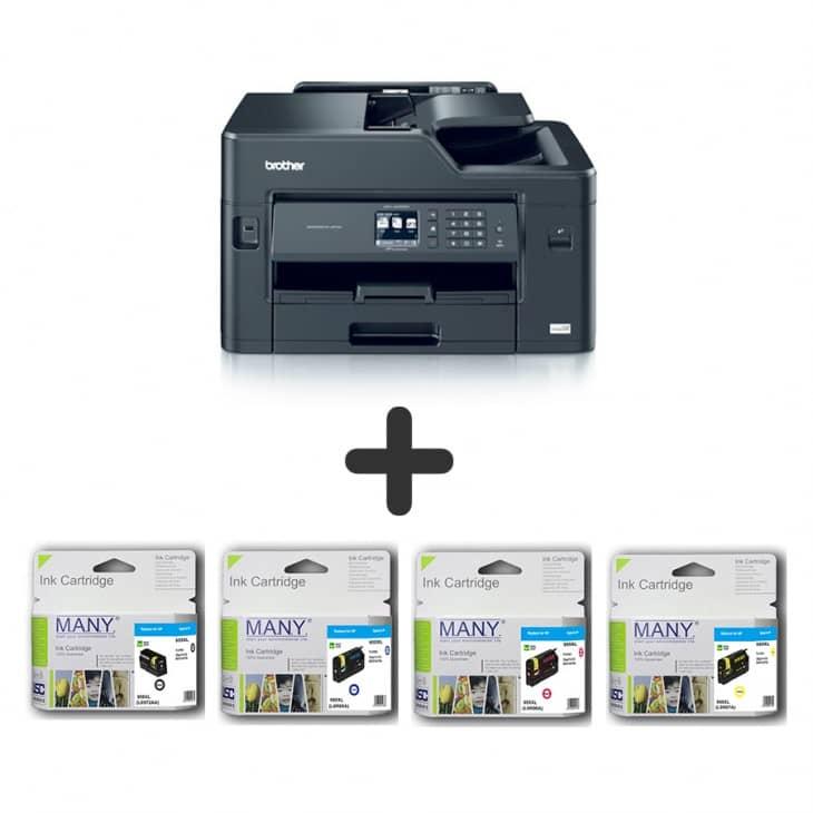 (SET) Brother MFCJ2330DW all-in-one Inkjet Printer + Remanufactured Ink