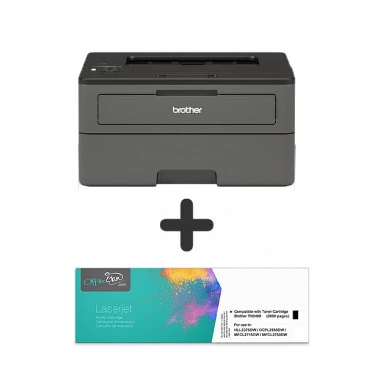 (SET) Brother HL-L2375DW Mono Laserjet Printer + Remanufactured Toner