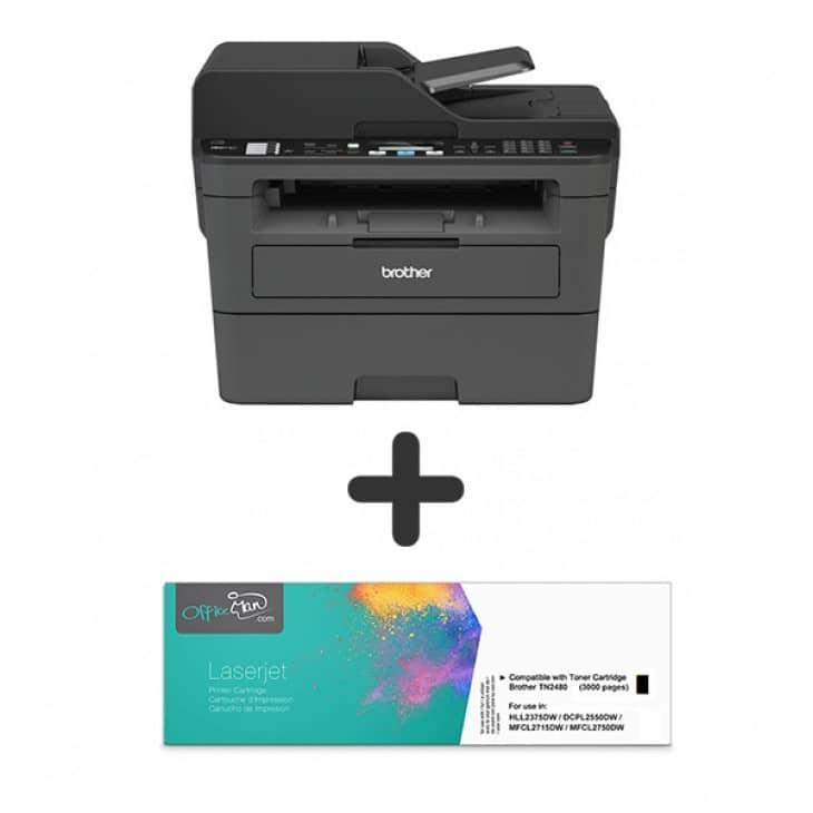 (SET) Brother MFCL2715DW All-in-one Mono Laserjet Printer + Remanufactured Toner