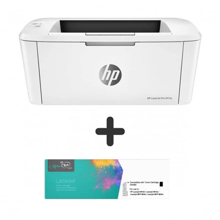 (SET) HP LaserJet Pro M15a Mono Printer + Remanufactured Toner